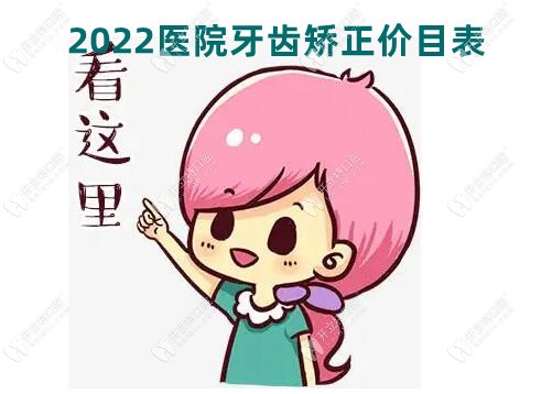 2024医院牙齿矫正收费价目表含钢牙套隐形牙套等价格表(图1)